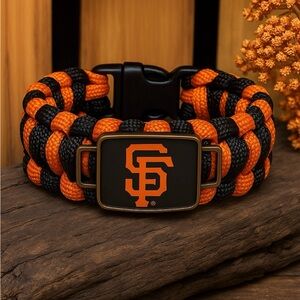 SF Giants Paracord Bracelet - Black and Orange